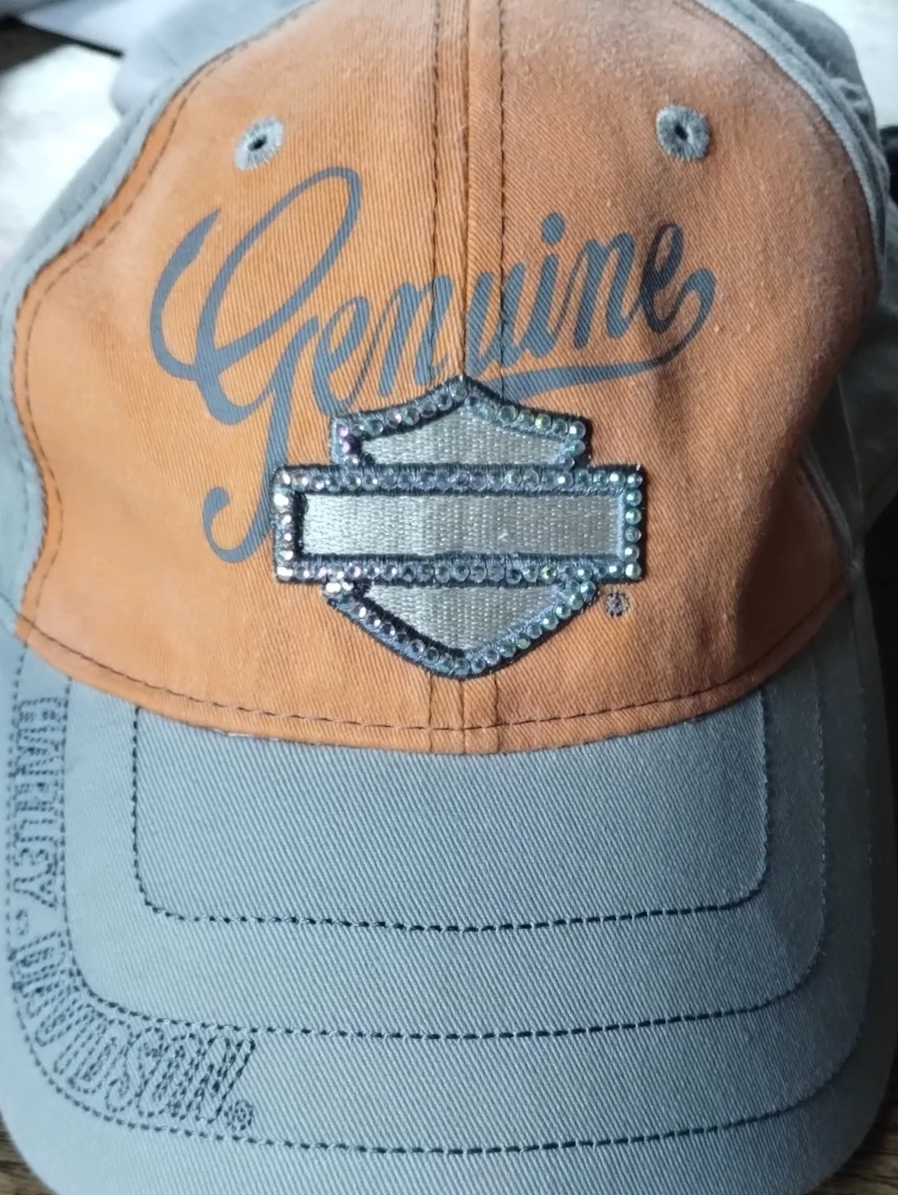 Genuine  Harley Davidson Embellished Two-Tone Baseball Cap
